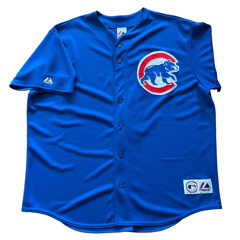 Vintage Majestic MLB Mens Chicago Cubs Blank Jersey Size 2XL USA